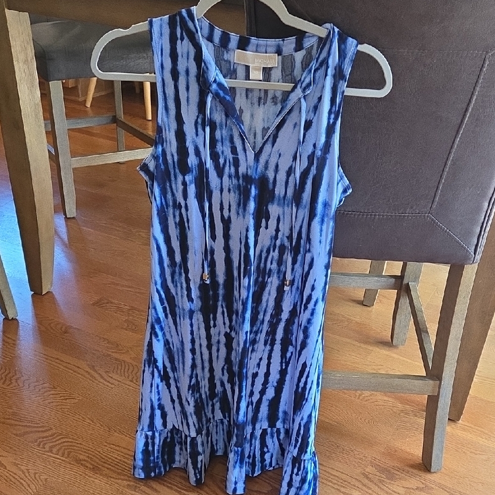Michael Kors Blue Tie-Dye Dress
